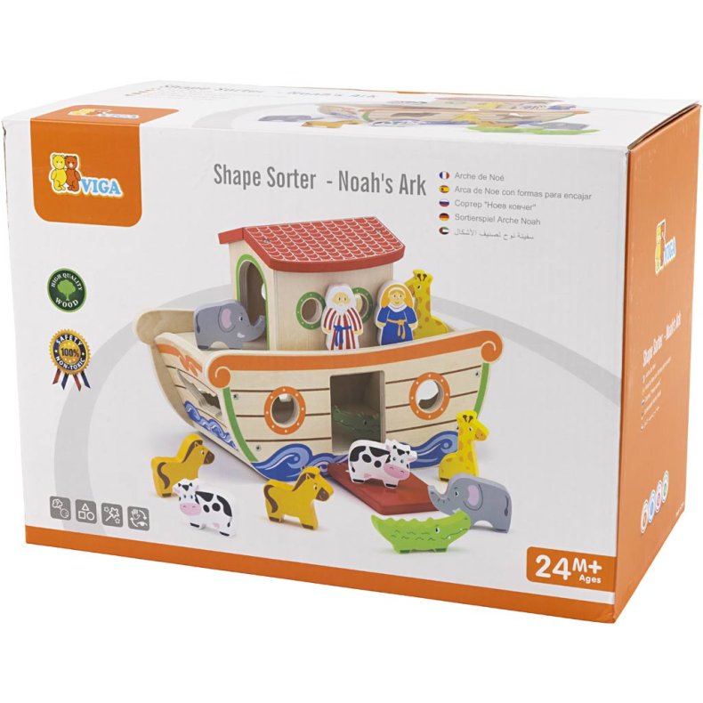 VIGA Noahs Ark Puttekasse, str. 34x25,5x16,5 cm, 1 stk.