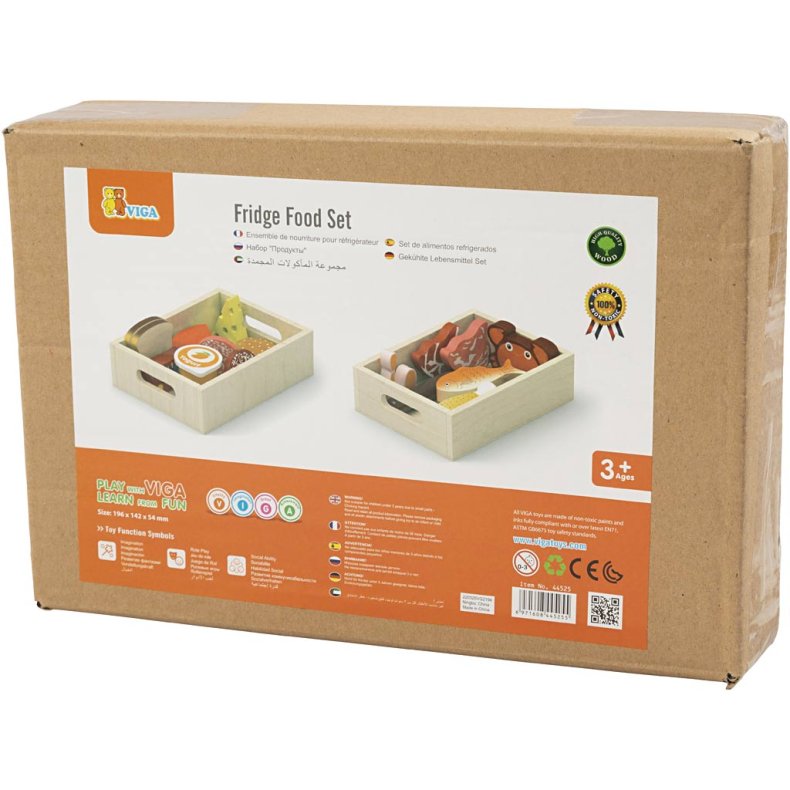 VIGA Legemad i tr&aelig;, L: 30 cm, B: 22 cm, 17 dele/ 1 pk.