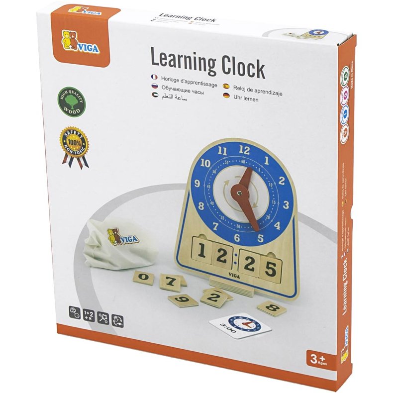 VIGA L&aelig;r Klokken, H: 28 cm, L: 26 cm, B: 13, 1 stk.