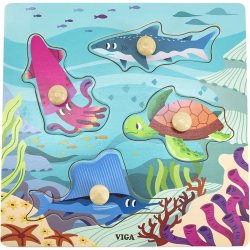 VIGA Knoppuslespil, H: 26 mm, L: 22 cm, B: 22 cm, 1 stk.