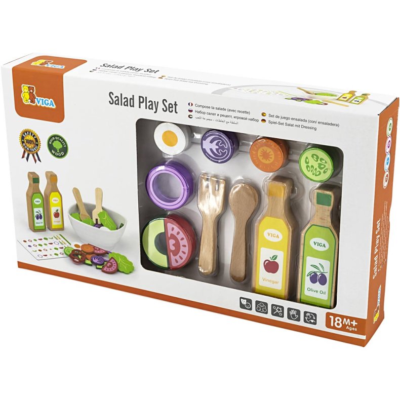 VIGA Salats&aelig;t, H: 65 mm, L: 42 cm, B: 24 cm, 36 dele/ 1 pk.