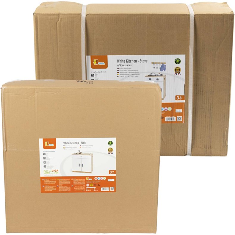 VIGA Komfur og H&aring;ndvask, H: 55 cm, D: 36, B: 40x65 cm, 2 dele/ 1 s&aelig;t