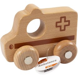 VIGA Tr&aelig;bil, Ambulance, H: 4,2 cm, L: 9 cm, B: 7,5 cm, 1 stk.