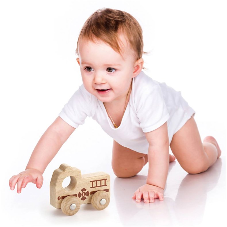 VIGA Tr&aelig;bil, Brandbil, H: 4,3 cm, L: 9 cm, B: 7,5 cm, 1 stk.