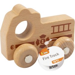 VIGA Tr&aelig;bil, Brandbil, H: 4,3 cm, L: 9 cm, B: 7,5 cm, 1 stk.