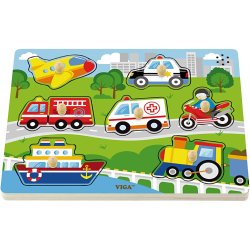 VIGA Tr&aelig;puslespil med Lyd, Transport, str. 33x22,5x3 cm, 1 stk.