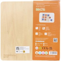 VIGA Kryds og Bolle Spil, H: 0,9 cm, L: 22, B: 22 cm, 1 stk.