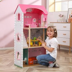 VIGA Dukkehus, str. 73x113x30 cm, 14 dele/ 1 stk.