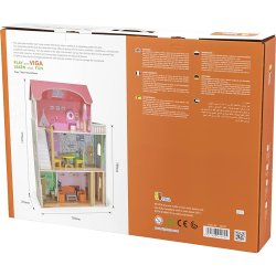 VIGA Dukkehus, str. 73x113x30 cm, 14 dele/ 1 stk.