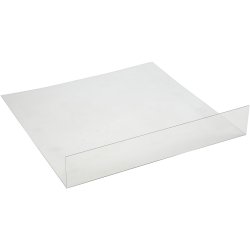 PET Plade, str. 375x380 mm, transparent, 1 stk.