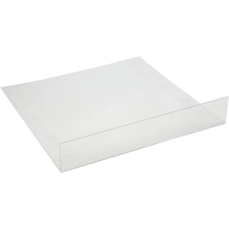 PET Plade, str. 375x380 mm, transparent, 1 stk.