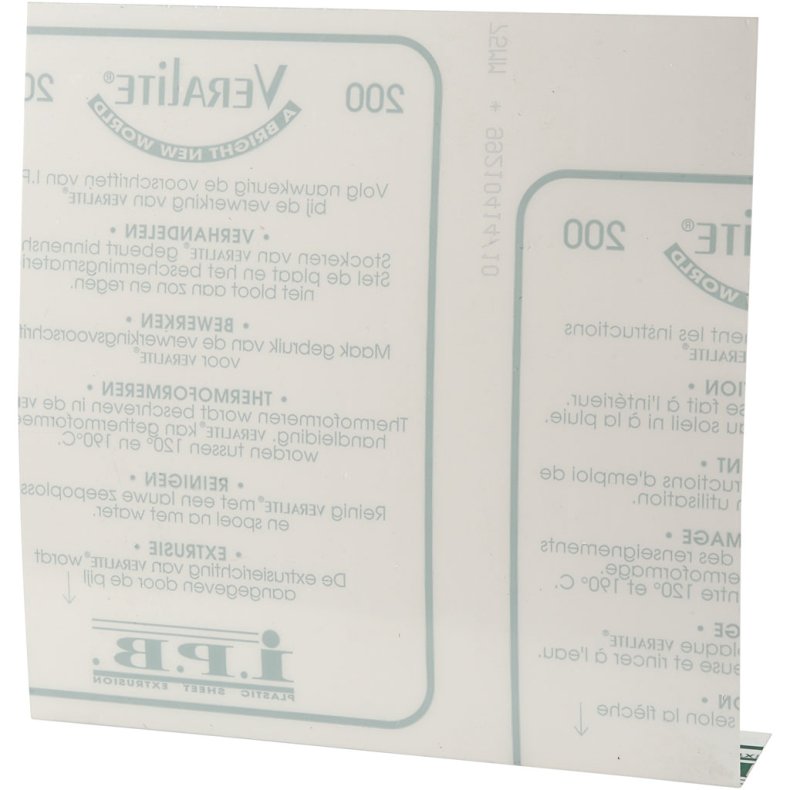 PET Plade, str. 375x380 mm, transparent, 1 stk.