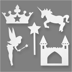 Eventyr, H: 13,5-27,5 cm, B: 9,5-25 cm, 230 g, hvid, 16 stk./ 1 pk.