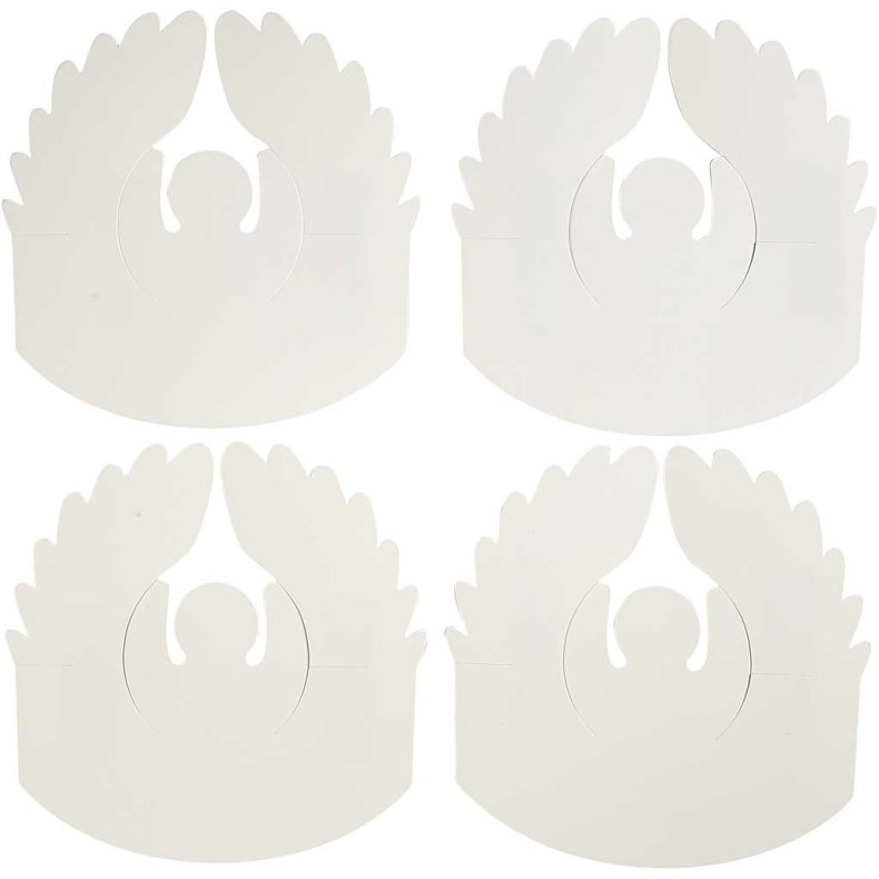 Engle, H: 10,5 cm, diam. 7 cm, 230 g, hvid, 25 stk./ 1 pk.