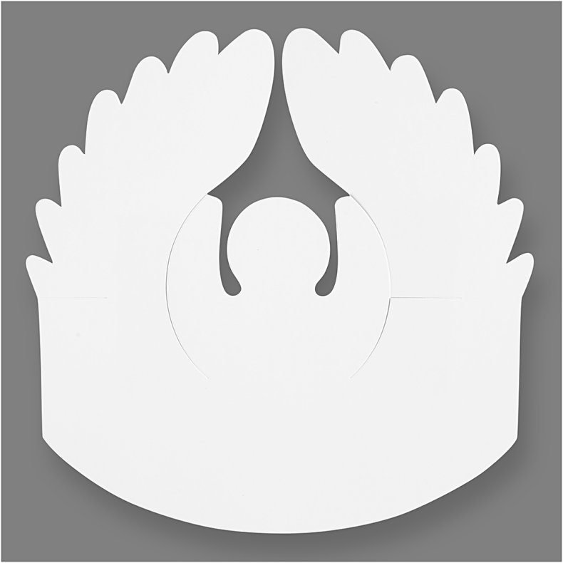 Engle, H: 10,5 cm, diam. 7 cm, 230 g, hvid, 25 stk./ 1 pk.