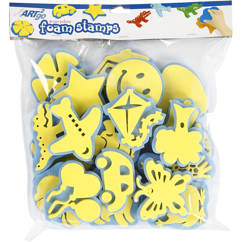 Mosgummistempler, H: 6-8 cm, B: 6-8 cm, 24 stk./ 1 pk.