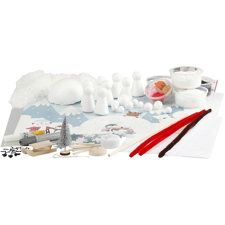 Materiales&aelig;t til Polarlandskab, 1 pk.