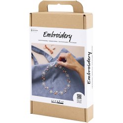 DIY Kit Broderi, Mulepose, duebl&aring;, 1 pk.