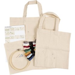 Start DIY Kit Broderi, Blomster, 1 pk.