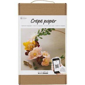 DIY Kit Crepepapir, Krans, Stræk/crepe: 180%, 1 pk.