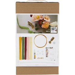 DIY Kit Crepepapir, Krans, Str&aelig;k/crepe: 180%, 1 pk.