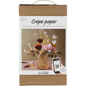 DIY Kit Crepepapir, Buket, Stræk/crepe: 180%, 1 pk.