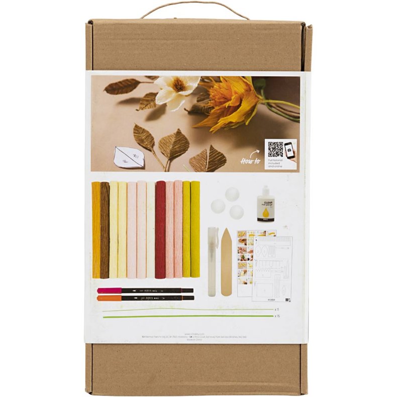 DIY Kit Crepepapir, Buket, Str&aelig;k/crepe: 180%, 1 pk.