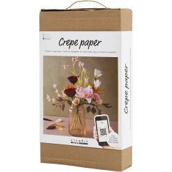 DIY Kit Crepepapir, Buket, Str&aelig;k/crepe: 180%, 1 pk.
