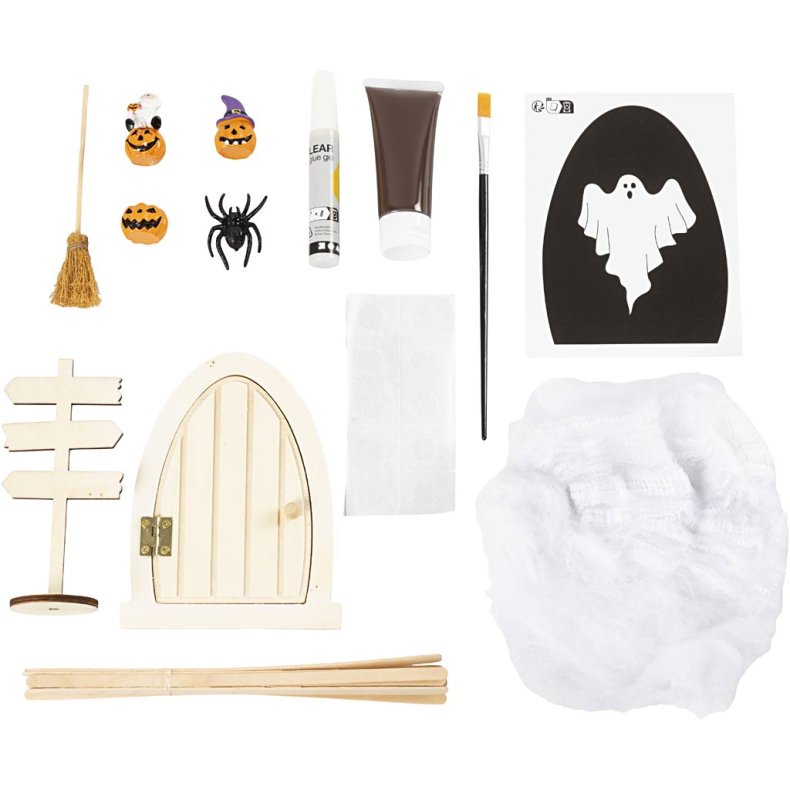 DIY Kit Halloween D&oslash;r, 1 pk.