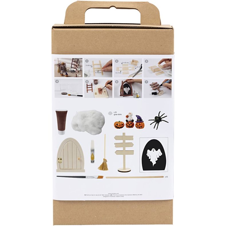 DIY Kit Halloween D&oslash;r, 1 pk.
