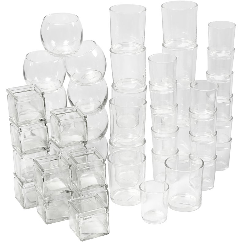 Gruppe DIY Kit Lysglas med porcel&aelig;nstusch, 1 s&aelig;t