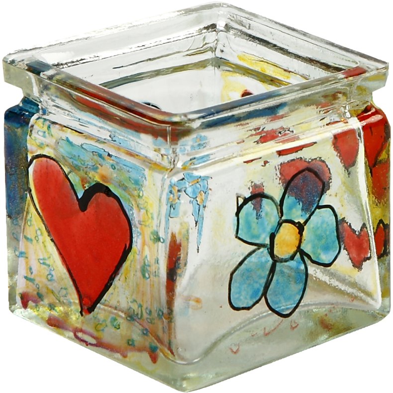 Gruppe DIY Kit Lysglas med porcel&aelig;nstusch, 1 s&aelig;t