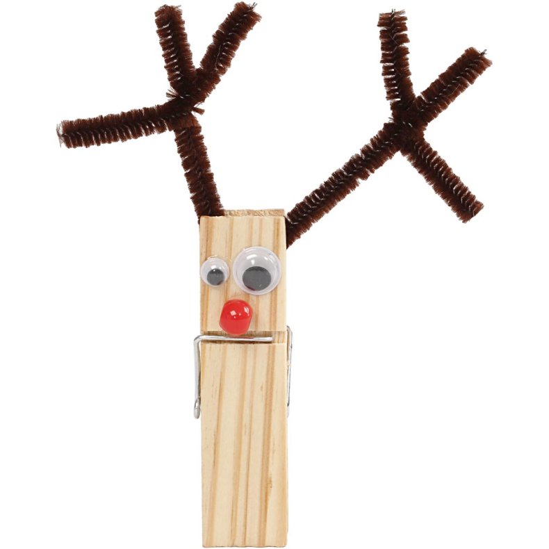 Sjov med klemmer og chenille, ass. farver, 1 s&aelig;t