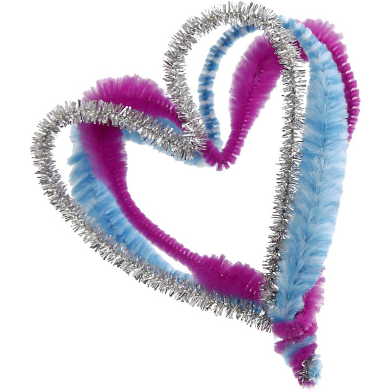 Sjov med klemmer og chenille, ass. farver, 1 s&aelig;t