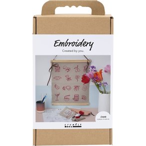 DIY Kit Broderi, oph&aelig;ng, h&oslash;r, 1 pk.