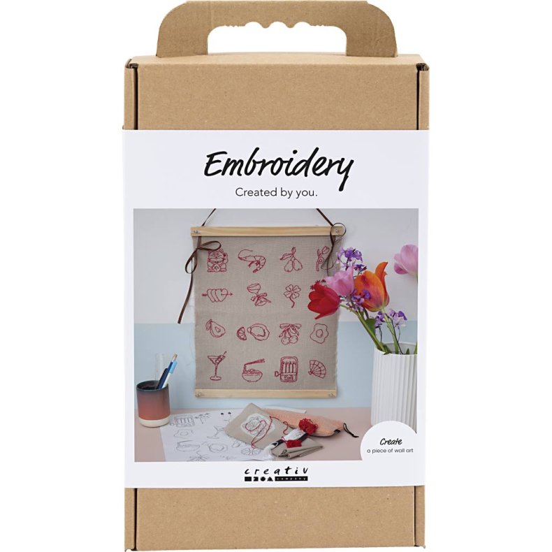 DIY Kit Broderi, oph&aelig;ng, h&oslash;r, 1 pk.