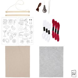 DIY Kit Broderi, oph&aelig;ng, h&oslash;r, 1 pk.