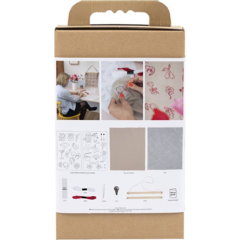 DIY Kit Broderi, oph&aelig;ng, h&oslash;r, 1 pk.