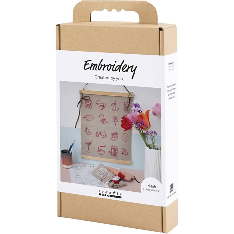 DIY Kit Broderi, oph&aelig;ng, h&oslash;r, 1 pk.