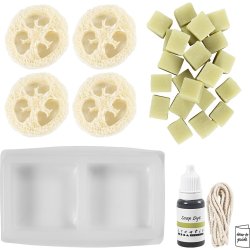 DIY Kit S&aelig;befremstilling, Loofah, olivengr&oslash;n, 1 pk.