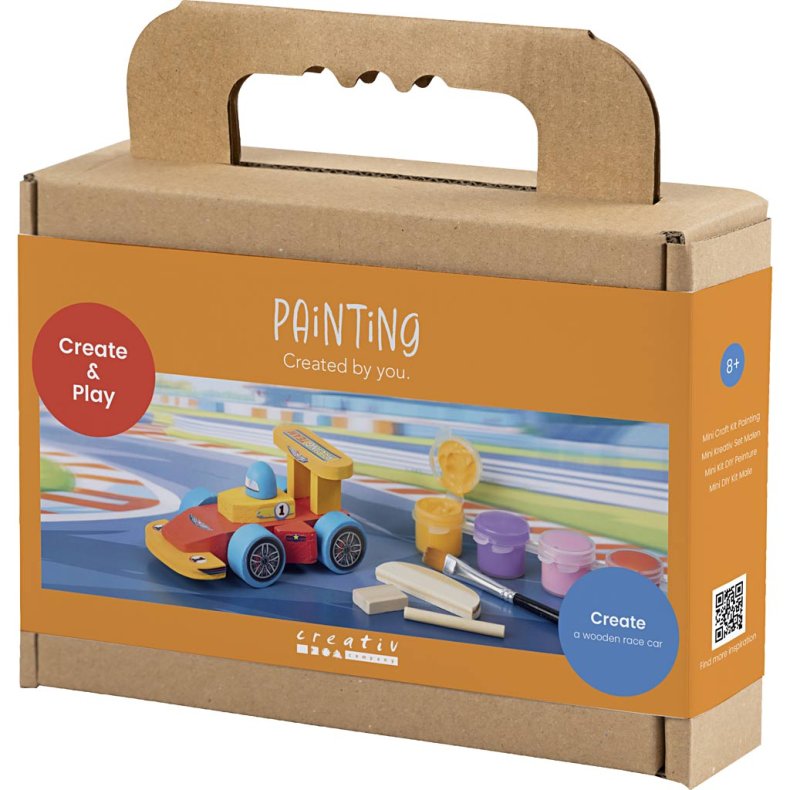 Mini DIY Kit Male, Racerbil, colorful, 1 pk.