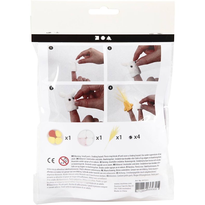 Mini DIY Kit, Fingerdukker, 1 pk.