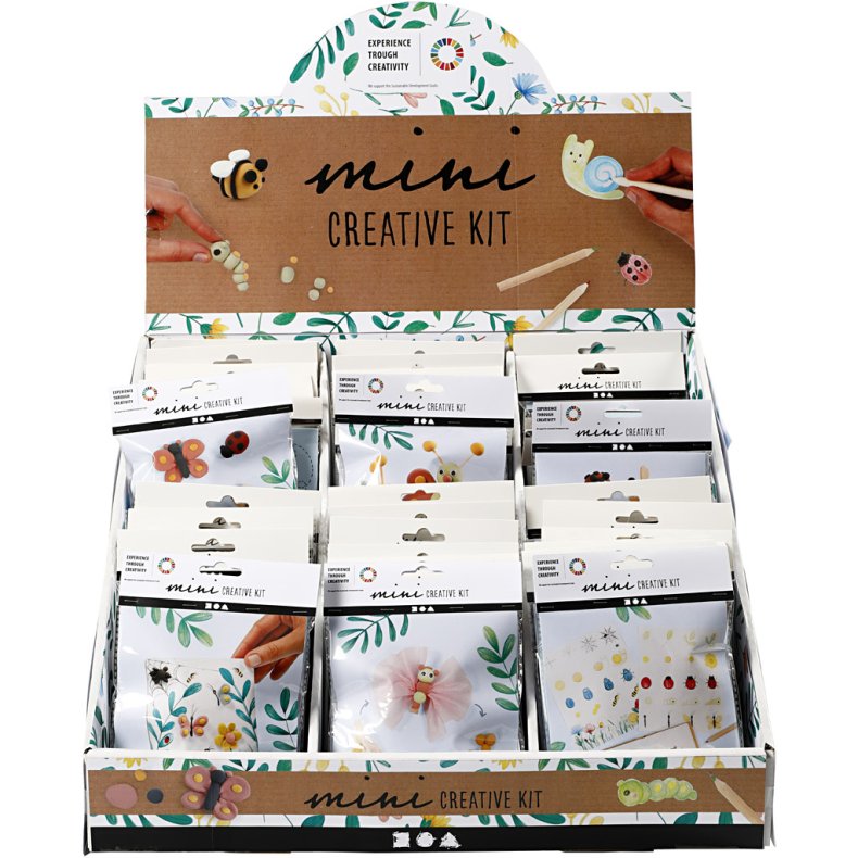 Borddisplay med Mini DIY Kit, H: 539 mm, 42 s&aelig;t/ 1 pk.