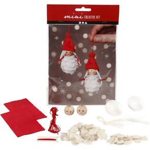 Mini DIY Kit Dekoration, nissepiger, H: 8 cm, 1 pk.