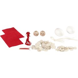 Mini DIY Kit Dekoration, nissepiger, H: 8 cm, 1 pk.