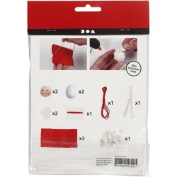 Mini DIY Kit Dekoration, nissepiger, H: 8 cm, 1 pk.