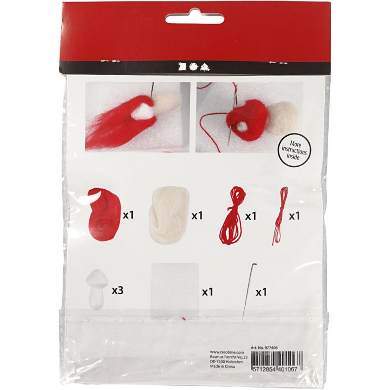 Mini DIY Kit, paddehatte p&aring; snor, H: 5.5 cm, 1 s&aelig;t