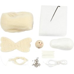 Mini DIY Kit, engel, H: 10 cm, 1 pk.