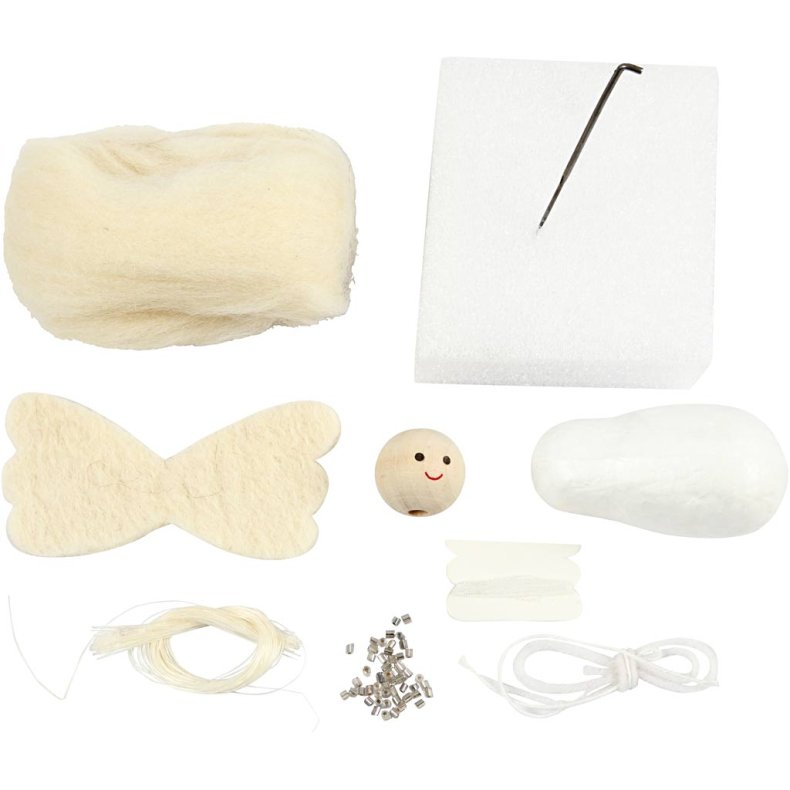 Mini DIY Kit, engel, H: 10 cm, 1 pk.