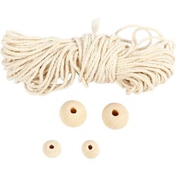 Mini DIY Kit, macram&eacute; iskrystal, H: 10 cm, 1 pk.